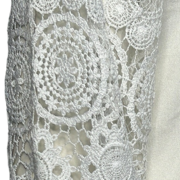 Belldini Top Off White / White Lace Long Sleeve Women's XL New - Picture 7 of 16